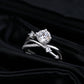 Flower Branch Sterling Silver Moissanite Ring