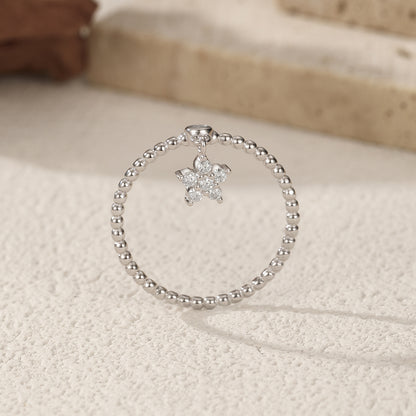 Star Pendant Sterling Silver Moissanite Ring