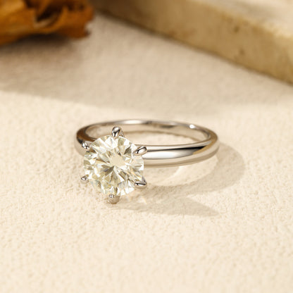 2 Carat Sterling Silver Moissanite Ring