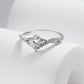 Crown Sterling Silver Moissanite Ring