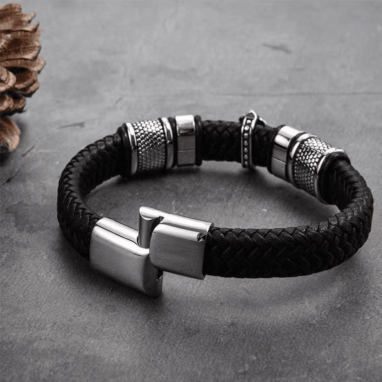 Metal Leather Bracelet