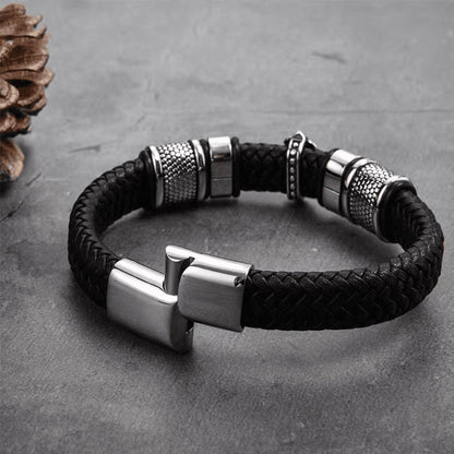 Metal Leather Bracelet
