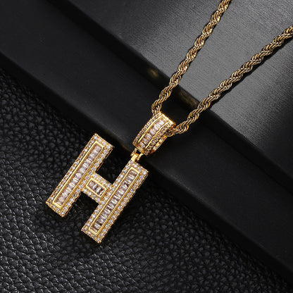 English Letter Pendant Necklace