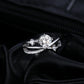 Flower Branch Sterling Silver Moissanite Ring