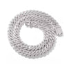 5A Zircon Cuban Chain Necklace - Silver