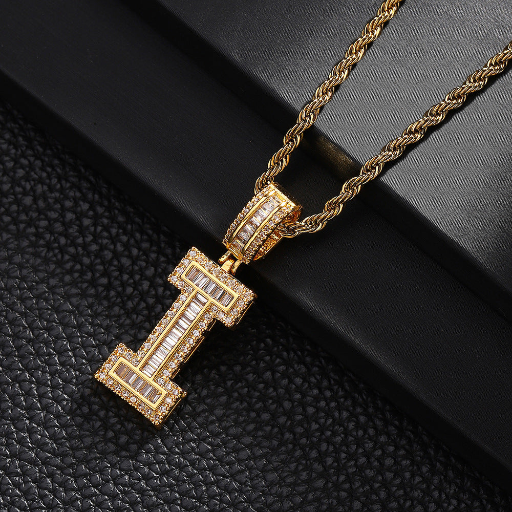 English Letter Pendant Necklace