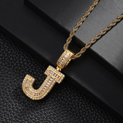 English Letter Pendant Necklace