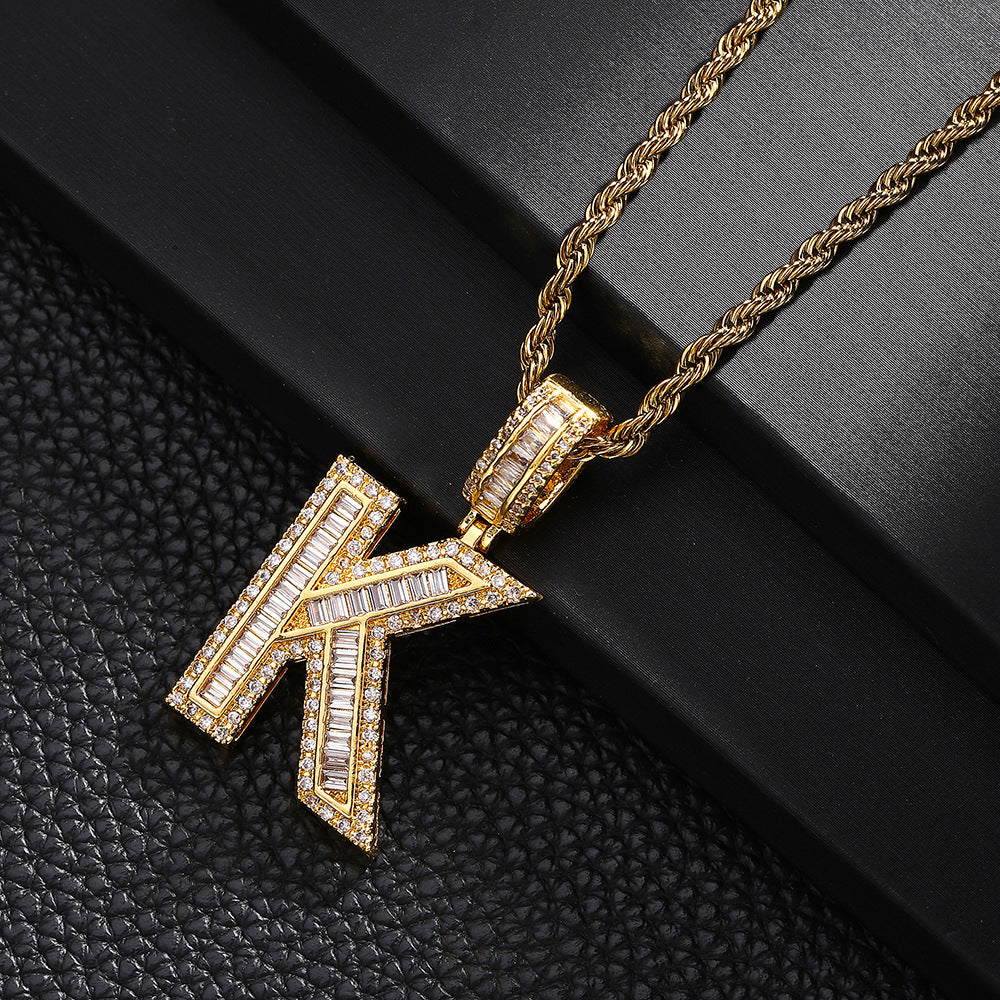 English Letter Pendant Necklace