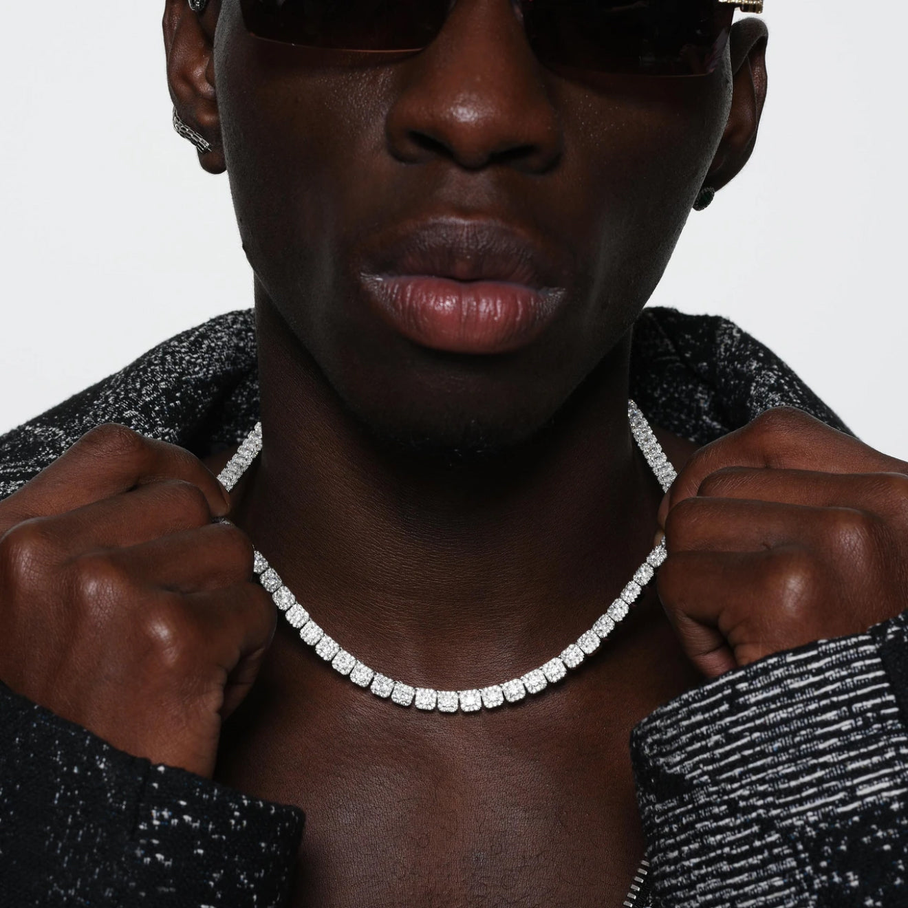 Iced Out Square Tennis Chain