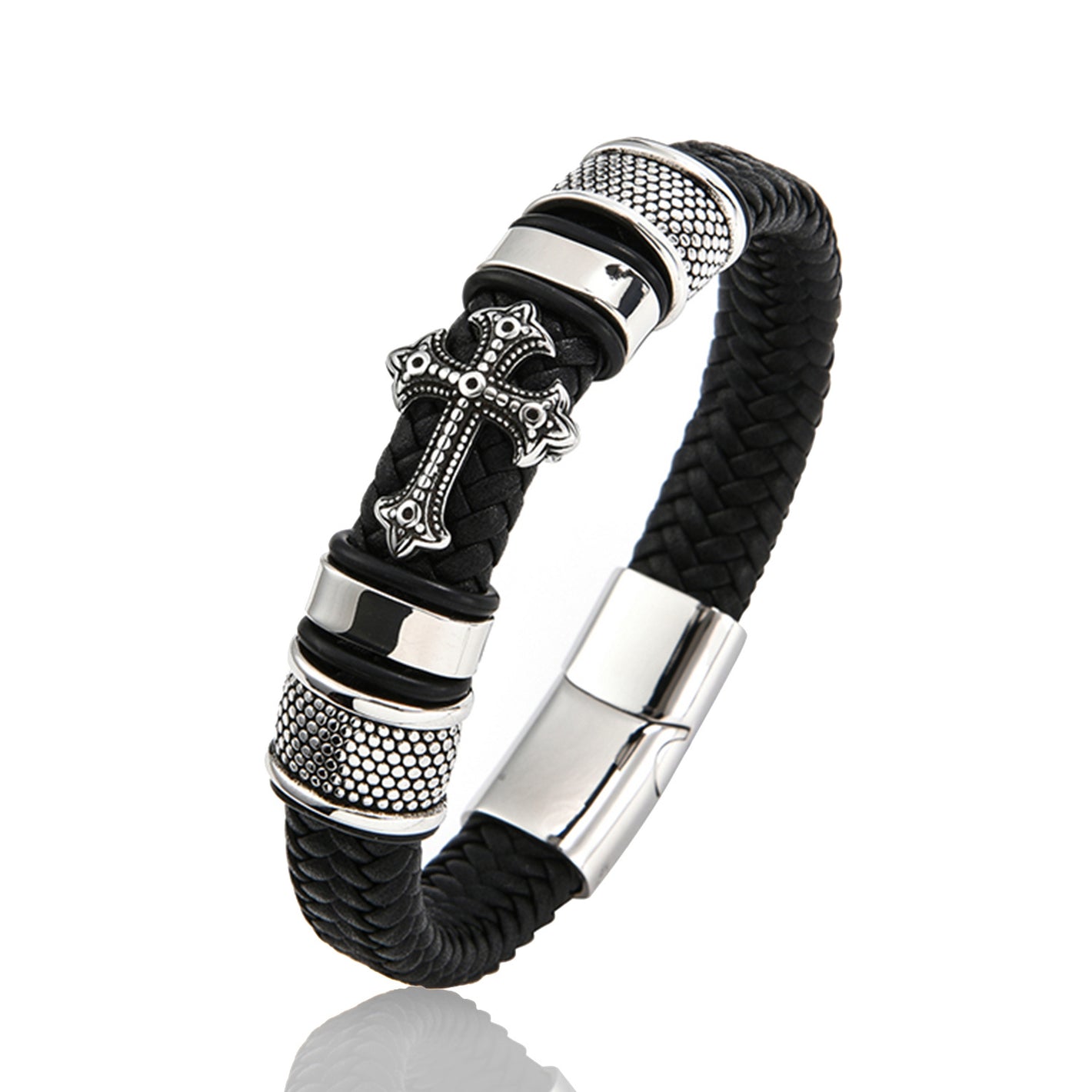 Metal Leather Bracelet