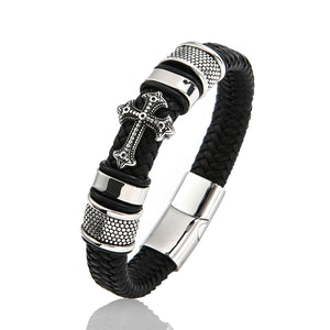 Metal Leather Bracelet