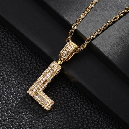English Letter Pendant Necklace