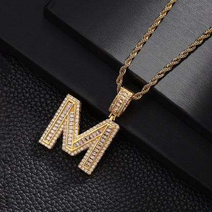 English Letter Pendant Necklace