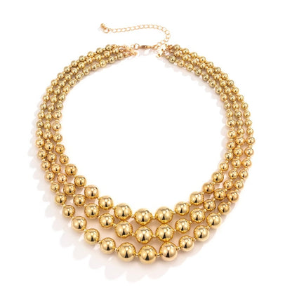 Multi-Layered Bead Necklace