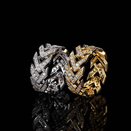 V-Shaped Arrow Zircon Ring