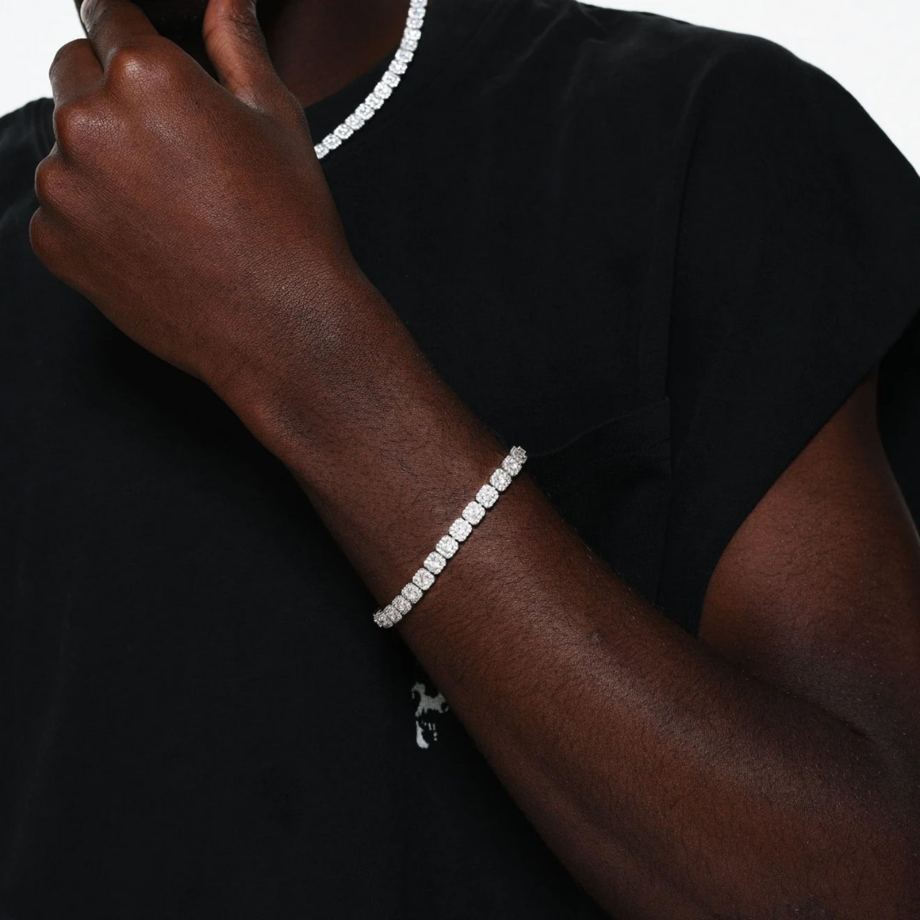 Iced Out Square Tennis Chain