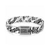 Sterling Silver Engraved Cuban Bracelet - 925 Silver