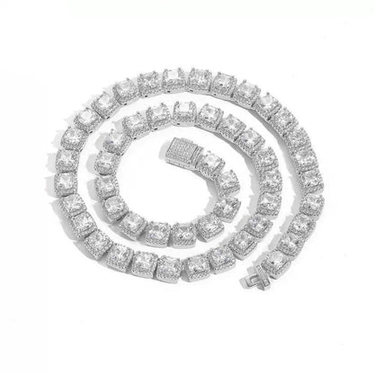 12mm Ice Crystal Square Tennis Chain