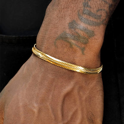 Flat Snake Bone Bracelet