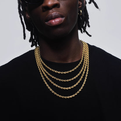 Vintage Titanium Steel Twist Chain