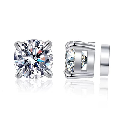 5A Zircon/D Color Moissanite Magnetic Earrings