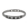 Vintage Engraved Woven Bracelet - Black Stone