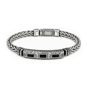 Vintage Engraved Woven Bracelet