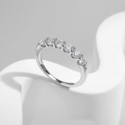 Sterling Silver Moissanite Luxury Ring