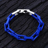 Ceramic Square Bracelet - Blue Paint