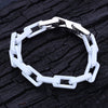 Ceramic Square Bracelet - White Ceramic