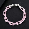 Ceramic Square Bracelet - Pink Ceramic