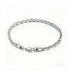 18K Gold Twisted Chain Bracelet - Silver