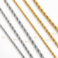 18K Gold Twisted Rope Chain Collection