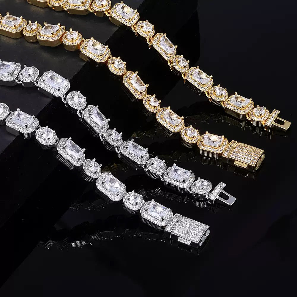 10mm Square + Round Tennis Chain