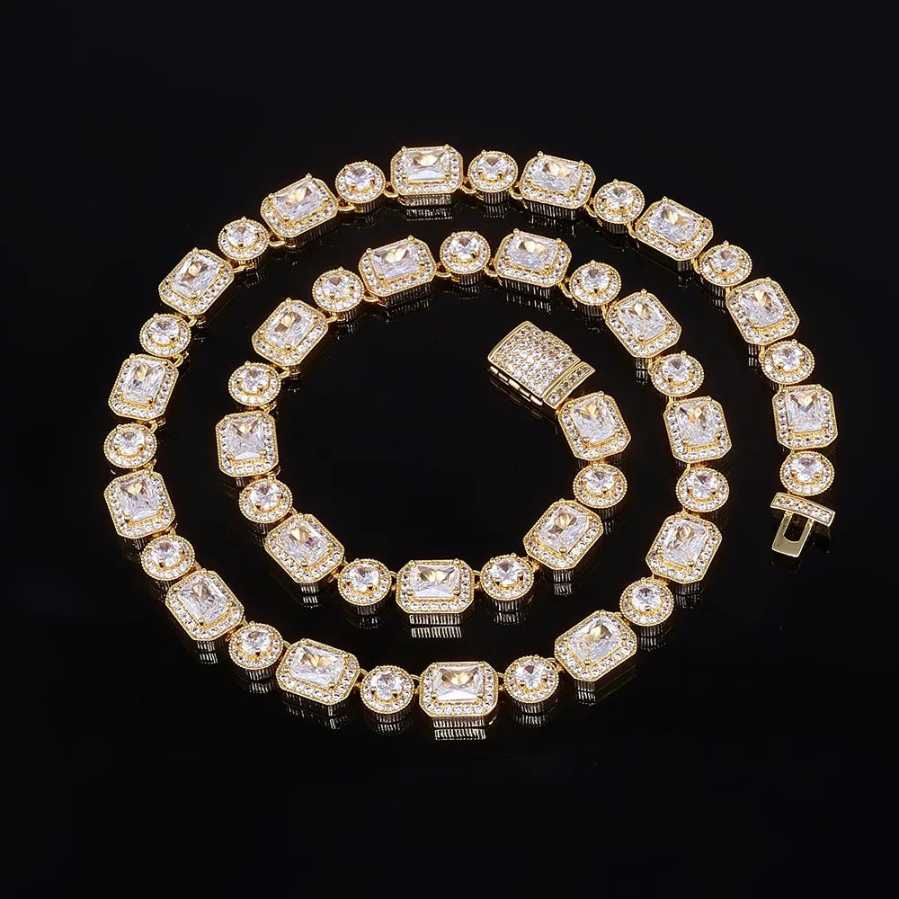 10mm Square + Round Tennis Chain