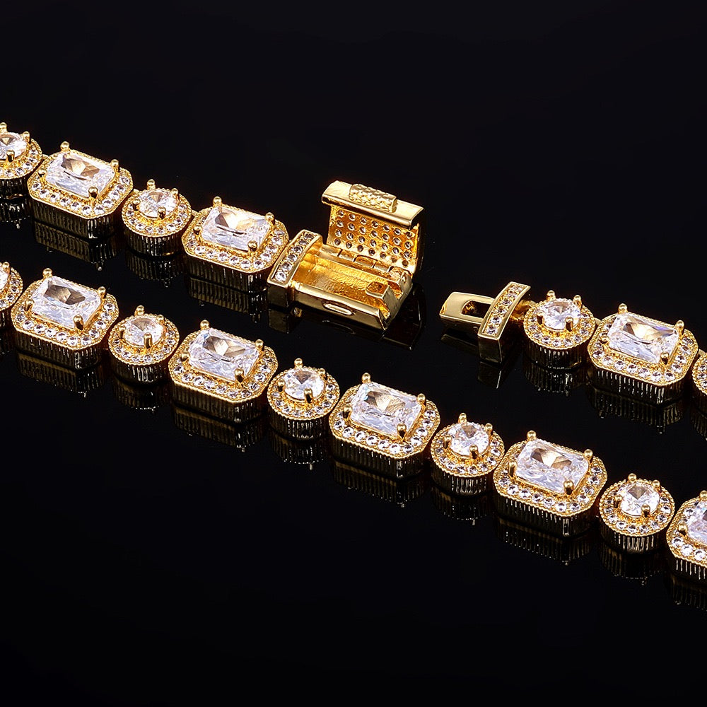 10mm Square + Round Tennis Chain