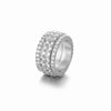 Full Diamond Rotating Ring - White Gold