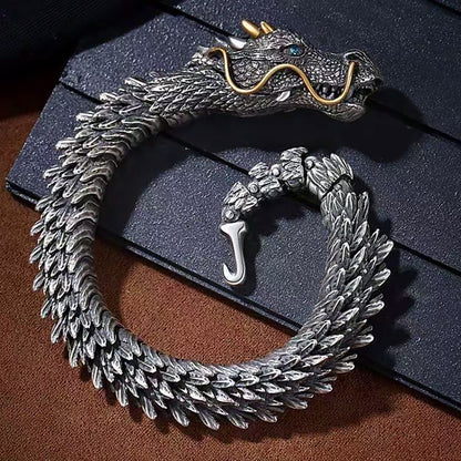 Silver-Plated Eastern Dragon Bracelet