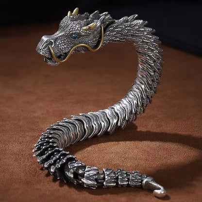 Silver-Plated Eastern Dragon Bracelet