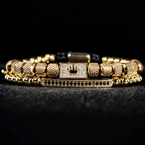 Woven Crown Bracelet Set