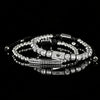 Woven Crown Bracelet Set - Silver