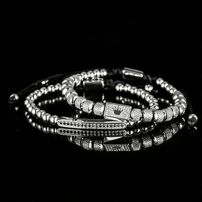 Woven Crown Bracelet Set