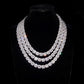 12mm Ice Crystal Square Tennis Chain