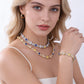 Two-Tone Gemstone Necklace