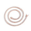 Tennis Diamond Necklace - Rose Gold