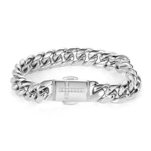 Diamond Cross Cuban Bracelet