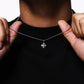 Cross Flower Pendant Necklace
