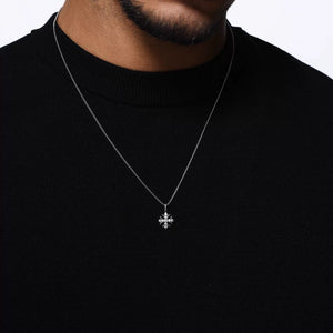 Cross Flower Pendant Necklace