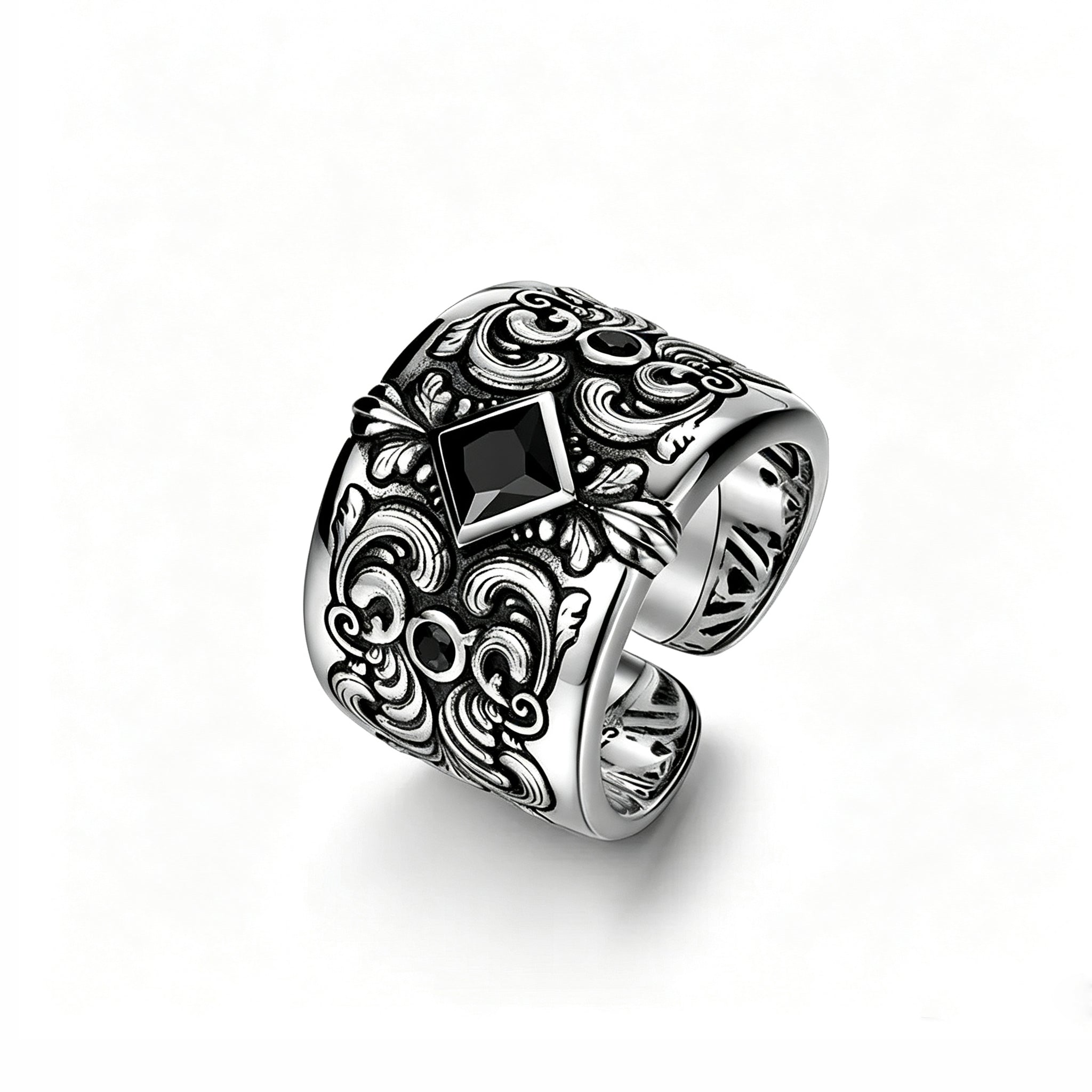 Vintage Engraved Silver Ring