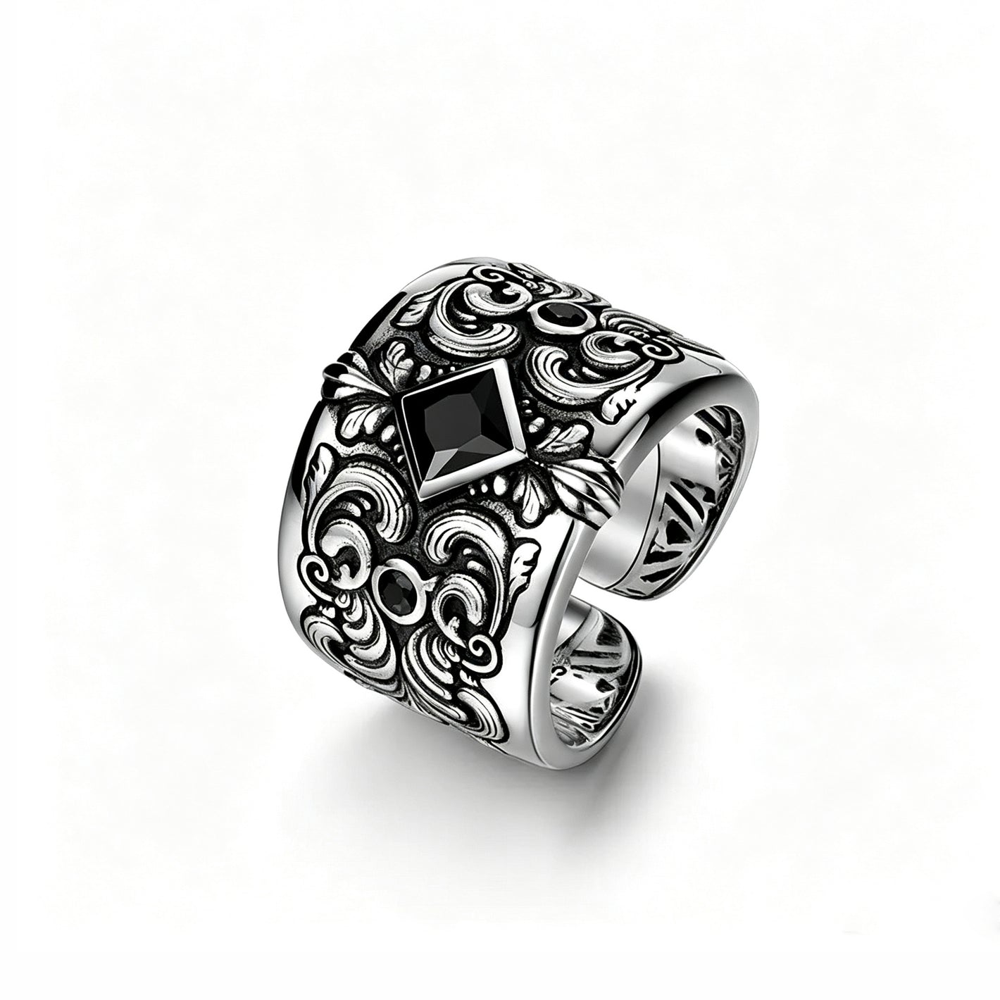 Vintage Engraved Silver Ring